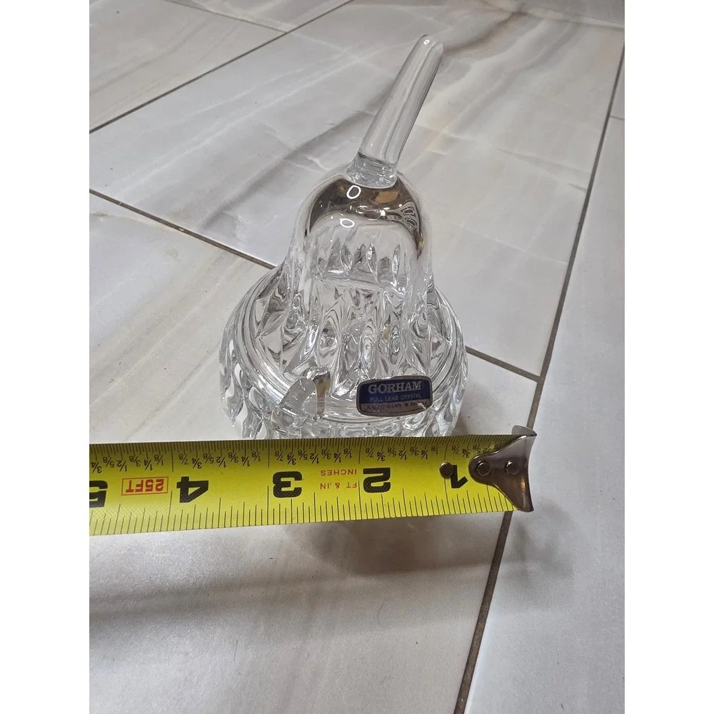 Gorham Full Lead Crystal Pear Trinket Box Nachtmann‎ West Germany Cut Glass Dish